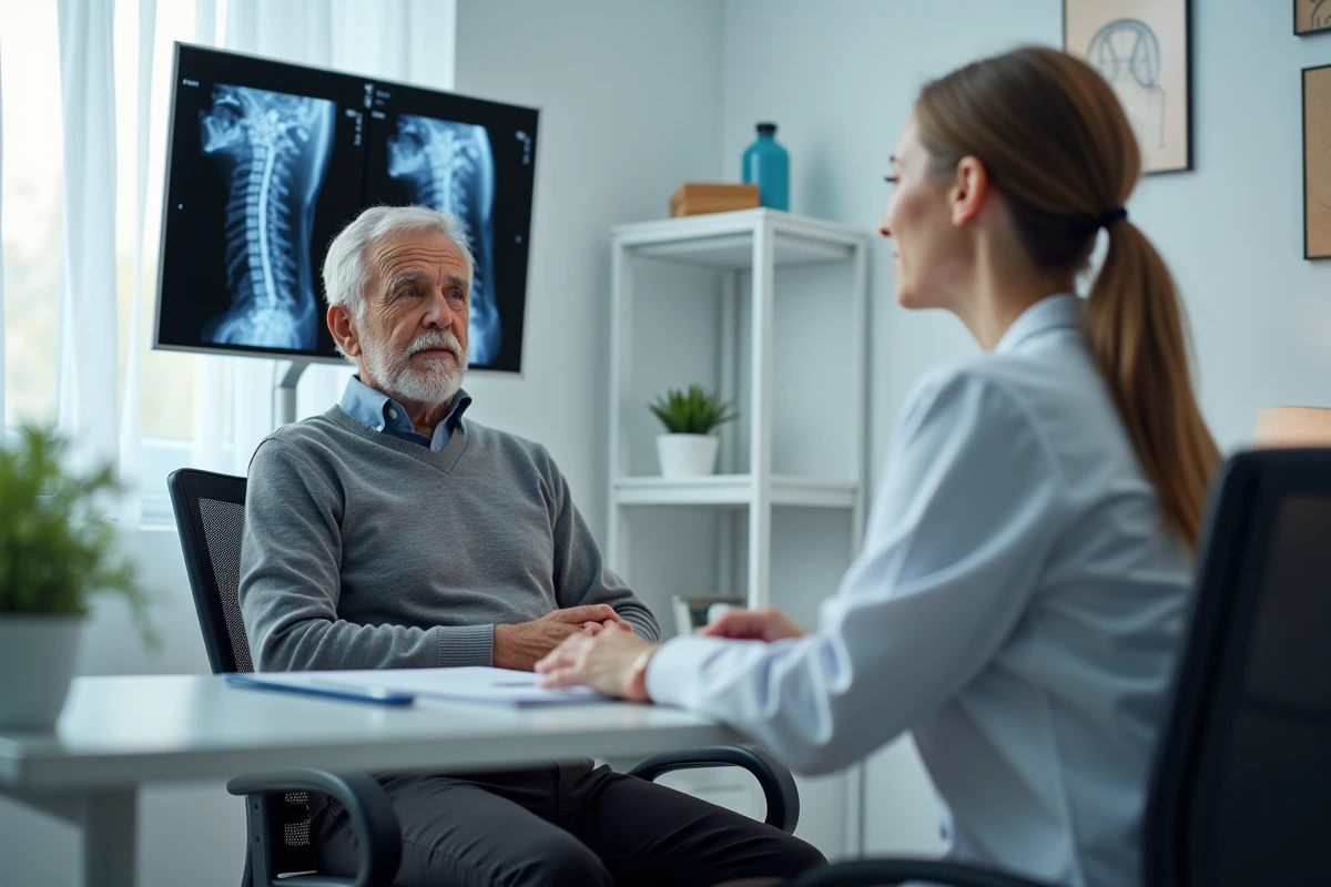 M&eacute;decin et patient discutant d